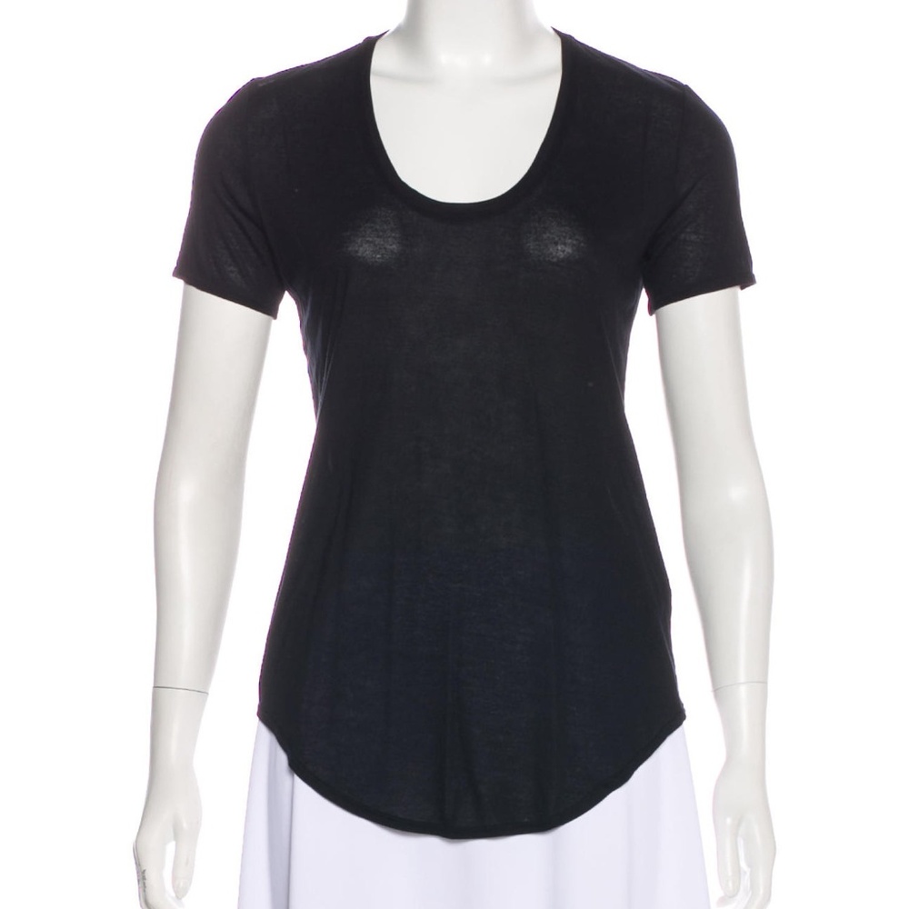 Helmut Lang black scoop neck t-shirt top